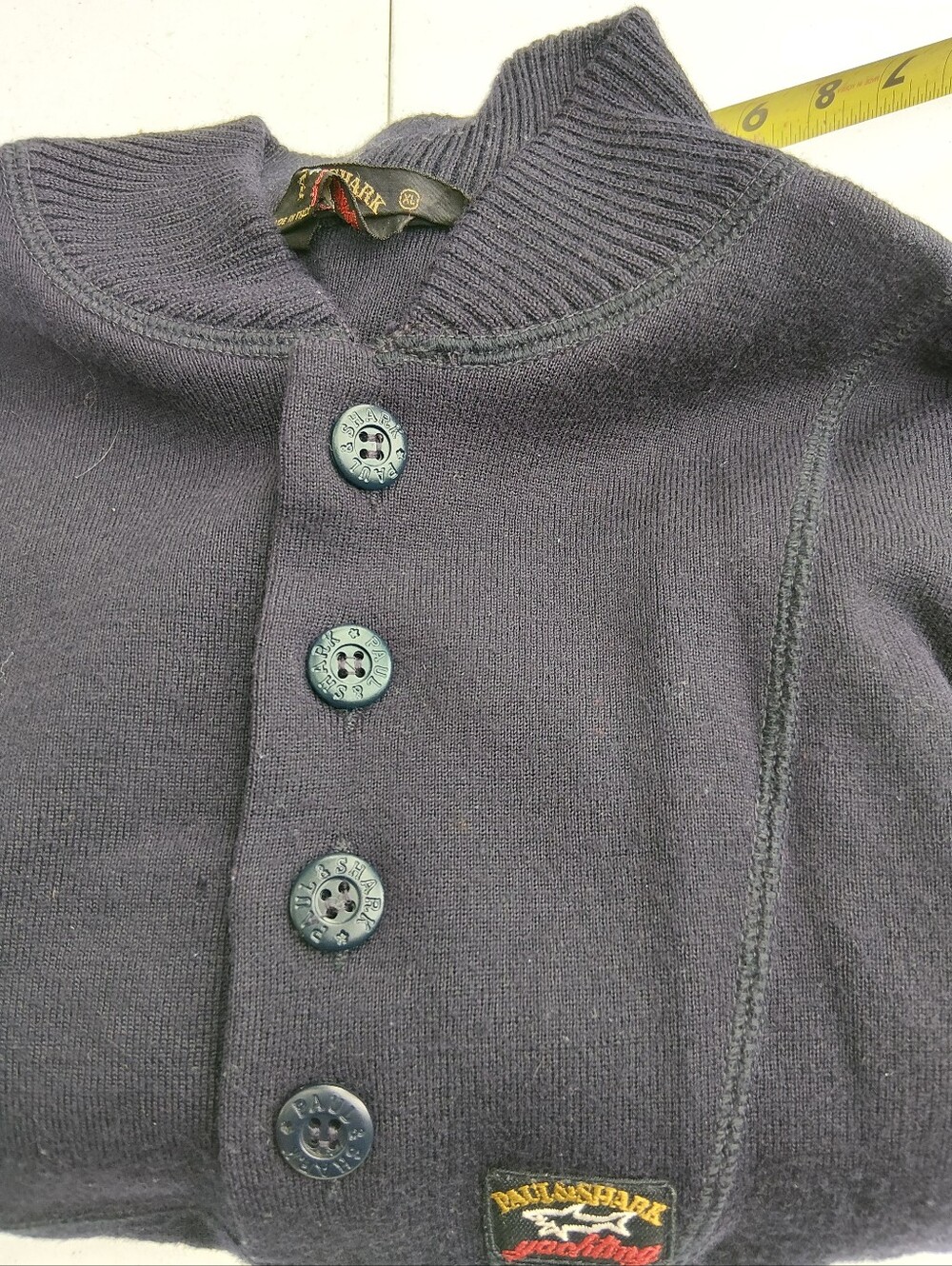 Paul & Shark Navy Men's Button-Front Knit Cardigan